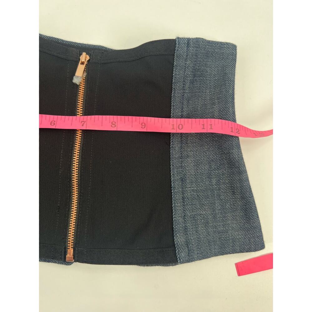 Tibi Marine raw denim corset 0 - Picture 7 of 8